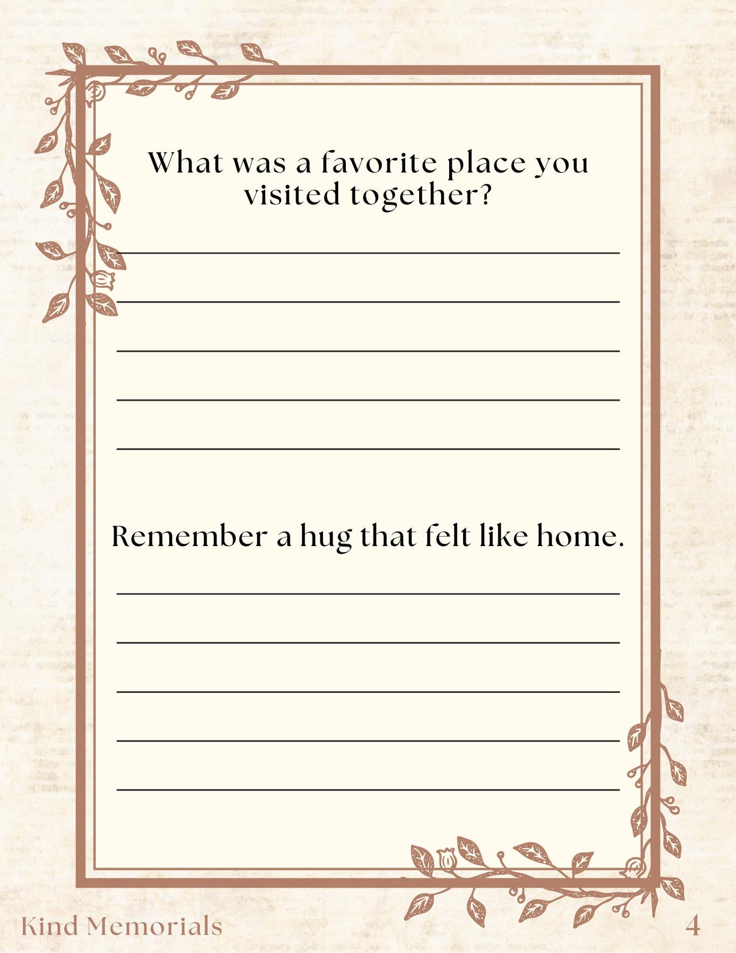 Digital Remembrance Journal | Memorial Gift