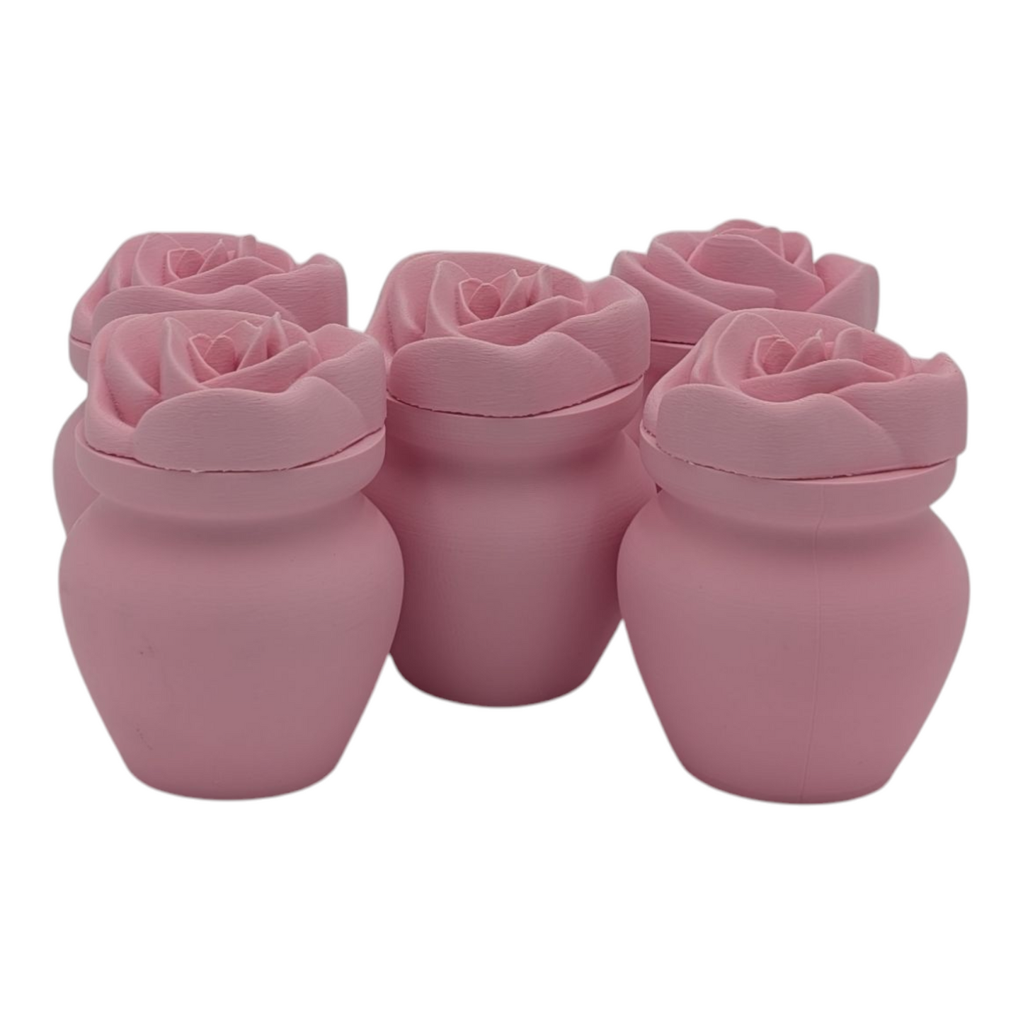 Blush Pink Biodegradable Urn with Rose Lid