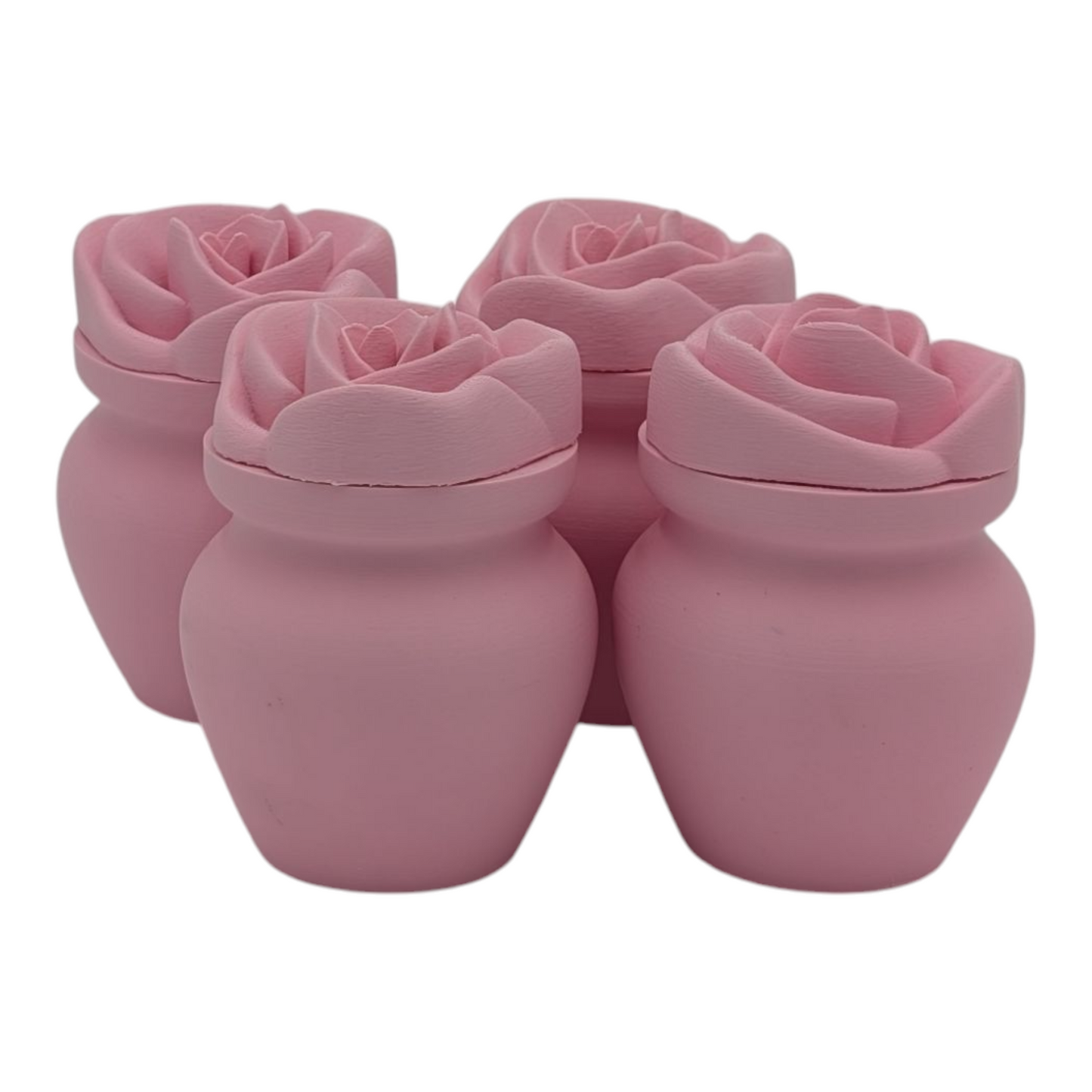 Blush Pink Biodegradable Urn with Rose Lid