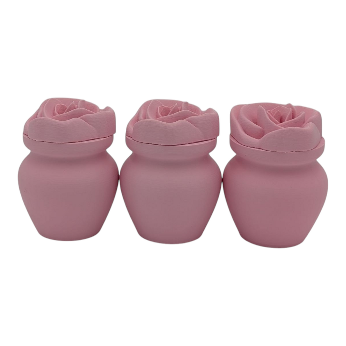 Blush Pink Biodegradable Urn with Rose Lid