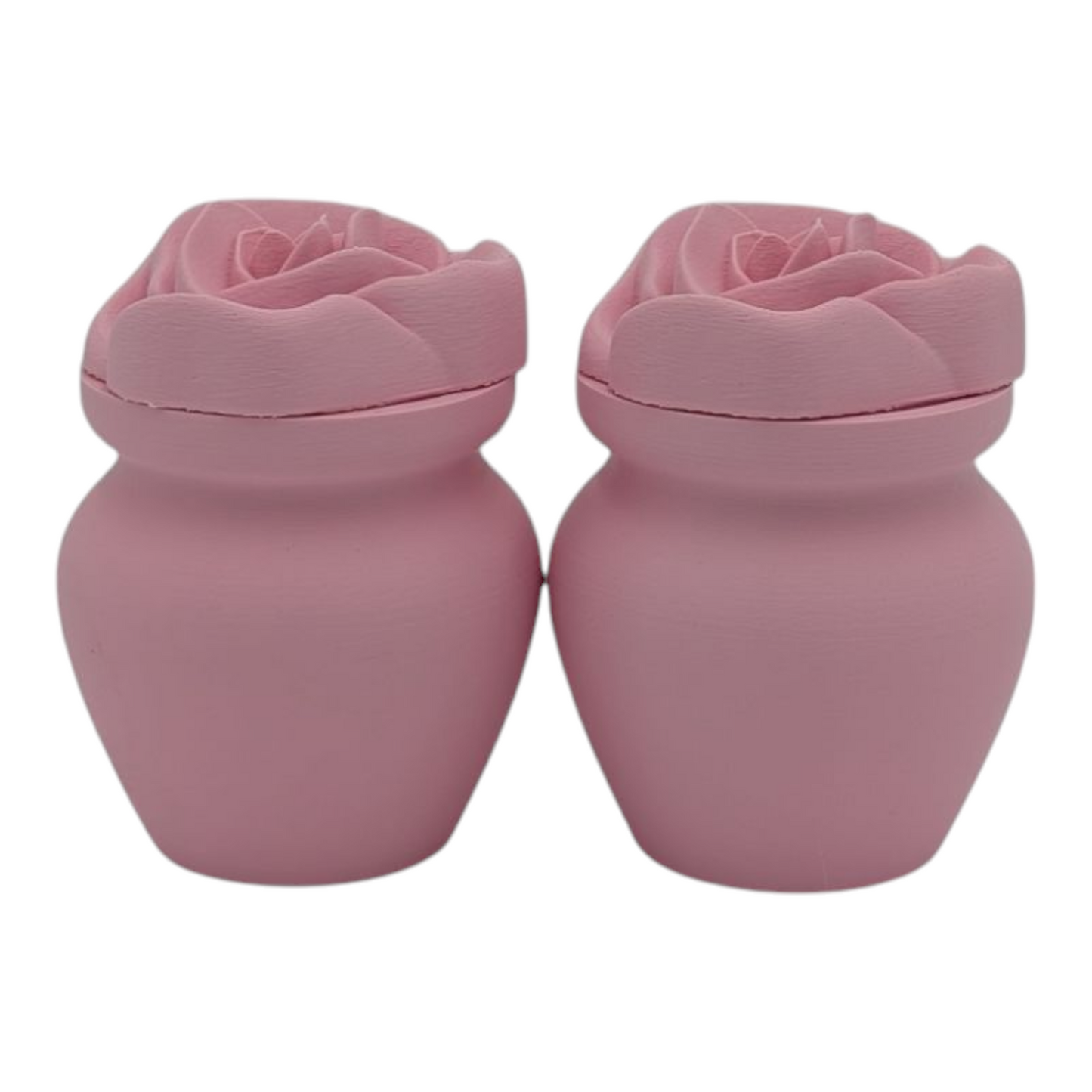 Blush Pink Biodegradable Urn with Rose Lid