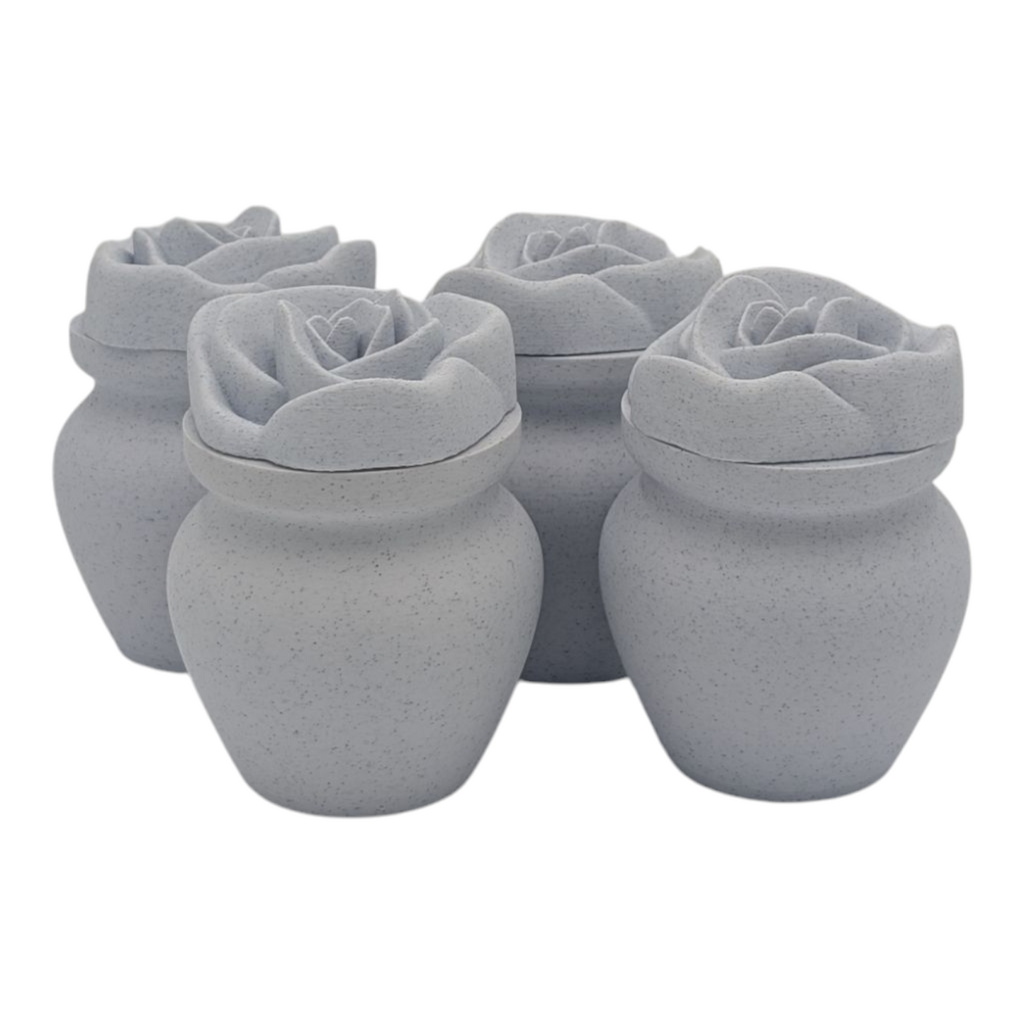 Marble Biodegradable Urn with Rose Lid