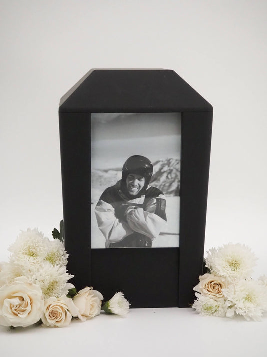 Biodegradable Photo Urn (4x6 Photo) - Black